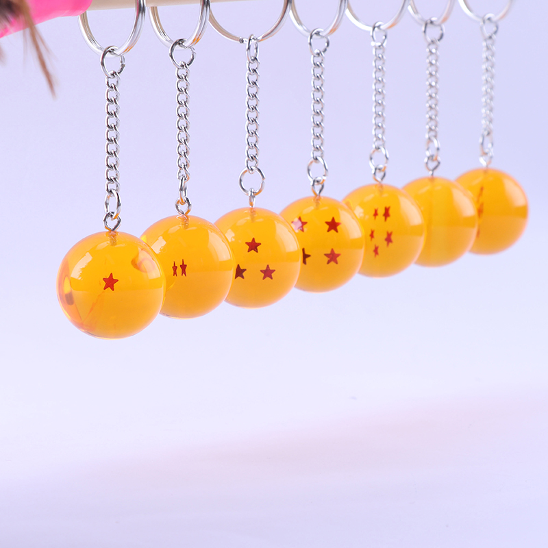 Dragon Ball Z 7 Stars Balls 2,7 cm Pvc Figure Toys Keetchain Star Dragon Ball Z Keyring Fumetts Collection Nuovi regali per bambini