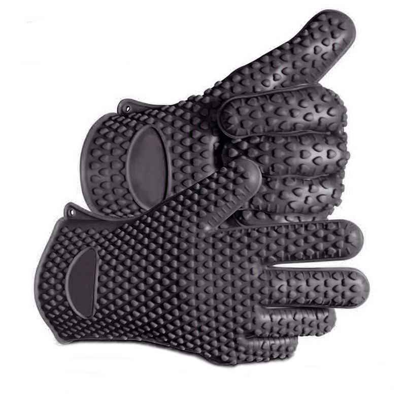 Dimensioni gratuite personalizzate resistenti al calore resistente al silicone guanti siltoni di silicio da forno silicio