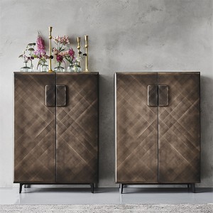 Italiano moderno moderno lussuoso oro oro oro in metallo in acciaio inossidabile armadio a buffet