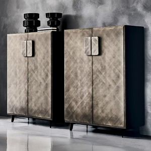 Italiano moderno moderno lussuoso oro oro oro in metallo in acciaio inossidabile armadio a buffet