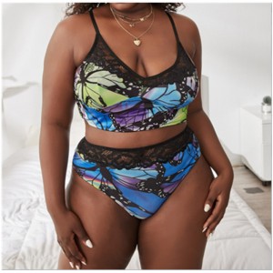 Nuovo set di biancheria intima comoda stampata in pizzo: Factory Wholesale