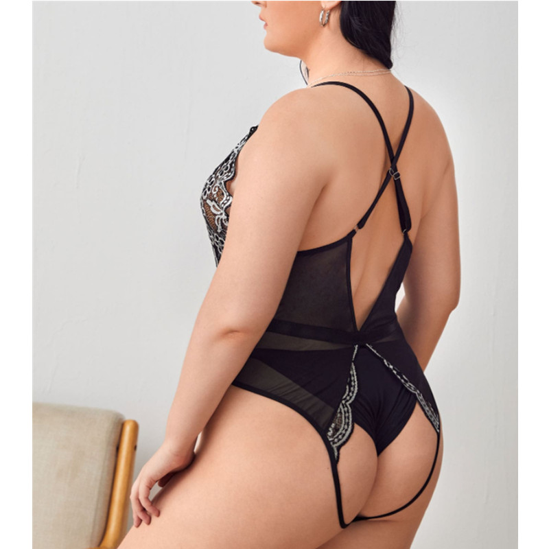 Cinghie incrociate senza schienale, biancheria intima monopezzo sexy, produzione e vendita all'ingrosso di fabbrica