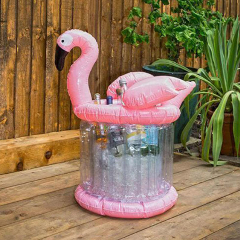 Gigantesco flamingo rosa gonfiabile del secchio di ghiaccio più fresco, giocattoli estivi piscina accessori per la spiaggia, bere birrerie per tazza da bar