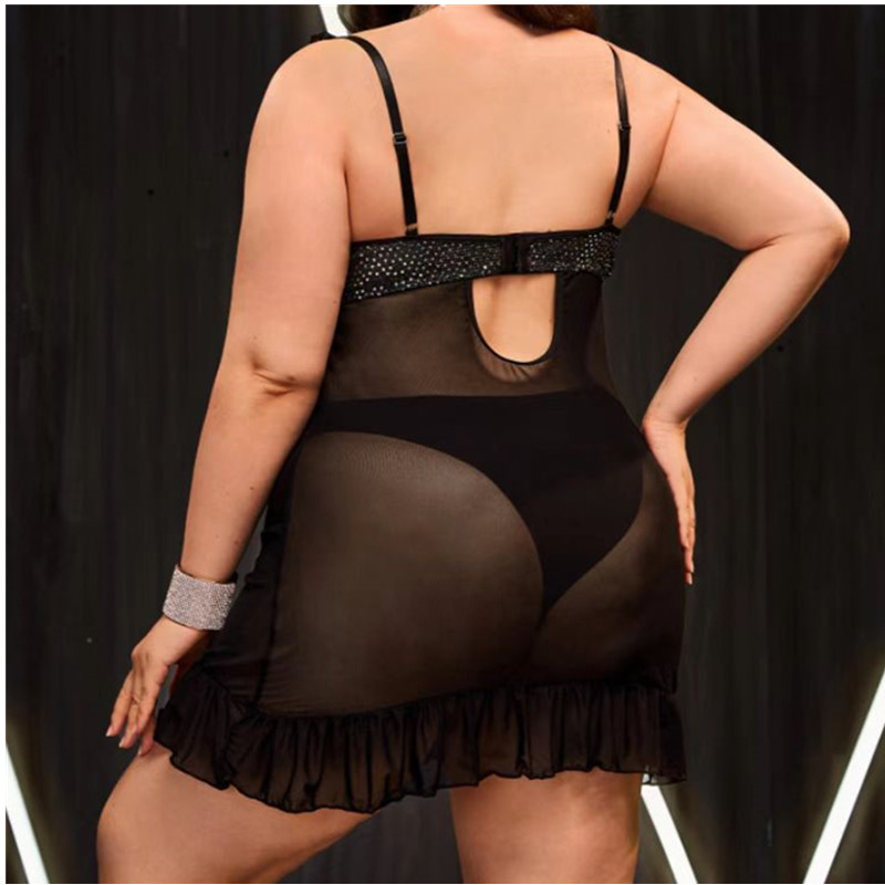 Shining Sexy Nighties Insegne in pizzo cinghie che abbracci danotte brillanti sexy a maglietta