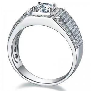 Engagement S925/18K/14k/10k con moissanite/Diamond reale per uomo