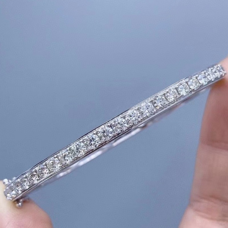 Gioielli tuochen Custom 18K oro con braccialetto di pietra di diamanti per ragazza