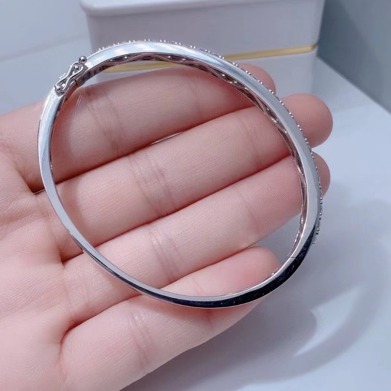Gioielli tuochen Custom 18K oro con braccialetto di pietra di diamanti per ragazza