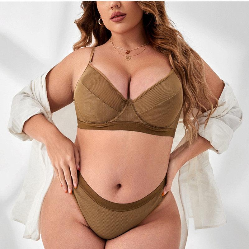 Set di lingerie a push up semplice da donna comoda set reggiseno set sexy biancheria intima