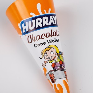 Carta gelatiera di grado alimentare gelato cono cono cono cono e produttori di carta su richiesta e produzione