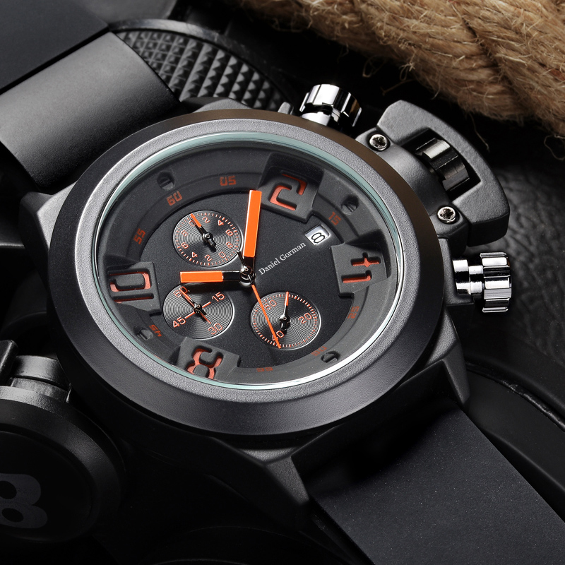 Daniel Gormantop Brand Luxury Sport Orologio Orologi militari Orologi Blue Rubber Cintino Automatico impermeabile RM2208