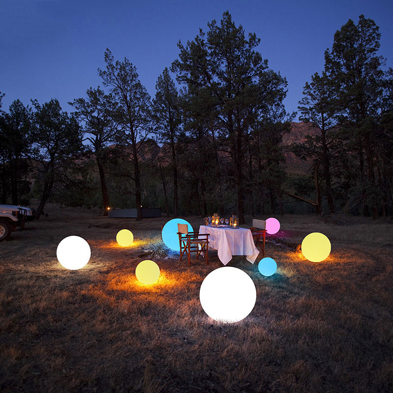 luce dell'umore/cambio colore mobili illuminare sfere forma magica a led a led a led palla light decorativo remoto wireless lampada solare a LED