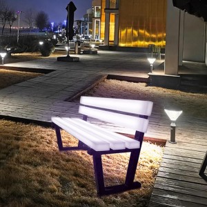 16 colori mobili a LED Banche per giardino impermeabile batteria al litio Recart a LED Outdoor LED