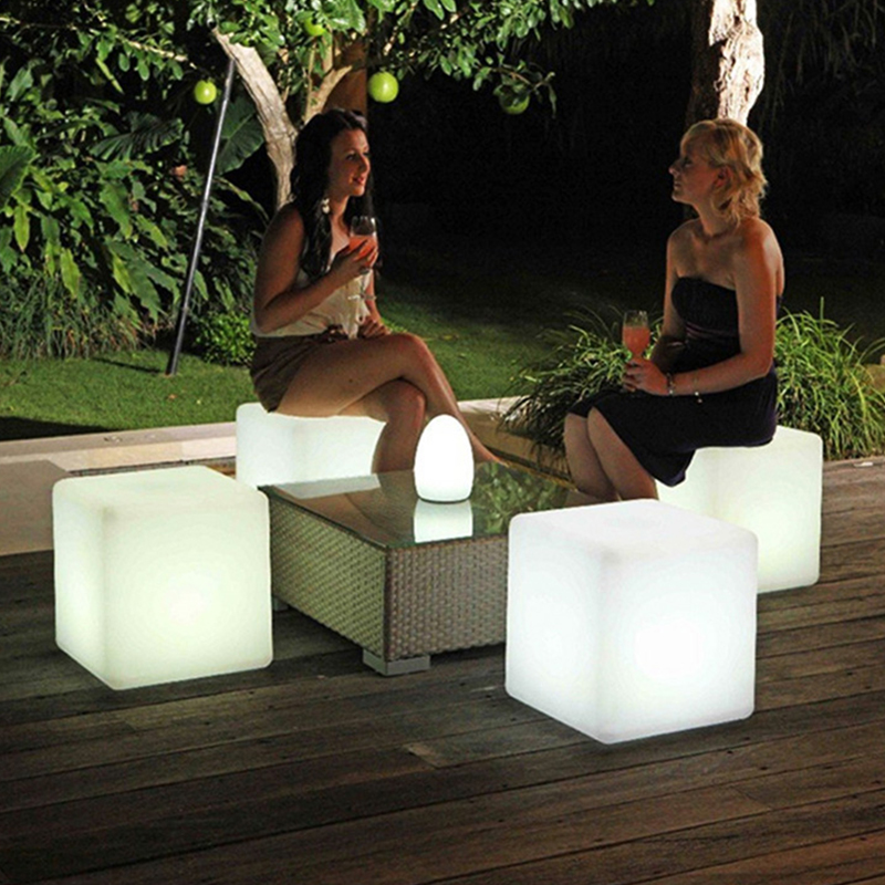 Cubo luminoso a led Light Creative Creative Sgabello impermeabile sgabello KTV Square Bar Concerto per l'atmosfera dell'evento Layout