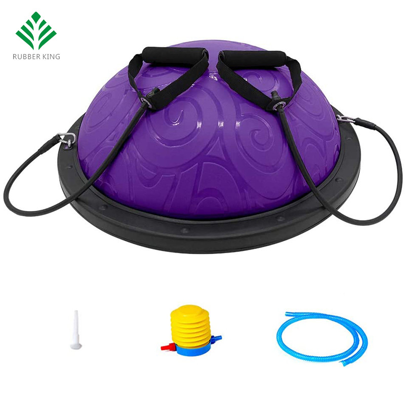 Allenatore a mezza palla con cinturini con cinturini Yoga Balance Ball Anti Slip per l'allenamento di core Fitness Forza di forza di allenamento palestra palestra