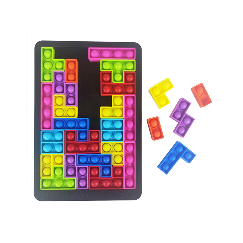Giocattoli educativi silicone puzzle spingere giocattoli pop per bambini