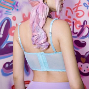 Corsetto in pizzo Inserto in pizzo Top pizzo Bustier con dettaglio a prua