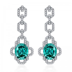 Gioielli tuochen argento sterling personalizzato 925 con orecchini in pietra ad alta diamante in carbonio