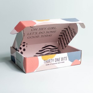 Scatola di abbigliamento espressa quadrata a doppi lati Scatola per imballaggio a colori multi-size scatola ondulata