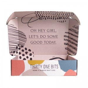 Scatola di abbigliamento espressa quadrata a doppi lati Scatola per imballaggio a colori multi-size scatola ondulata