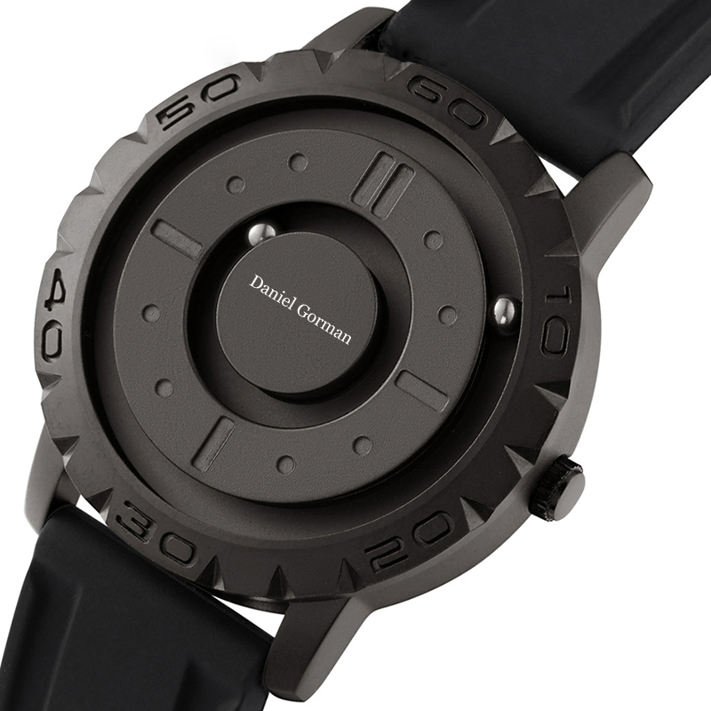 Daniel Gorman GO14 Magnetic Bead Men \\ orologio per orologio creativo personalizzato Sports orologio da moda senza bordi cinghia in acciaio inossidabile orologio impermeabile