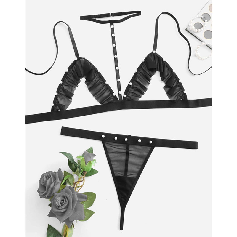 Imbracatura set di lingerie da taglio ritagliato