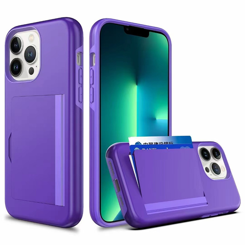 Adatto per Apple iPhone13Pro Custodia per telefono cellulare, con custodia per telefono cellulare di progettazione di schede integrata e custodia in pelle per cellulare