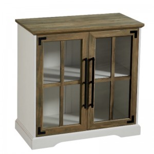 Cucina da pranzo soggiorno sideboard armadio a buffet, 32 pollici, 2 porte a doppio scaffale, stile contemporaneo