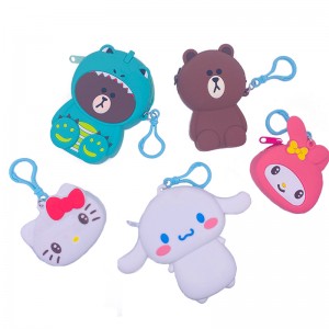 Personaggi simpatici e piccoli sacche di smalto silicone per bambini