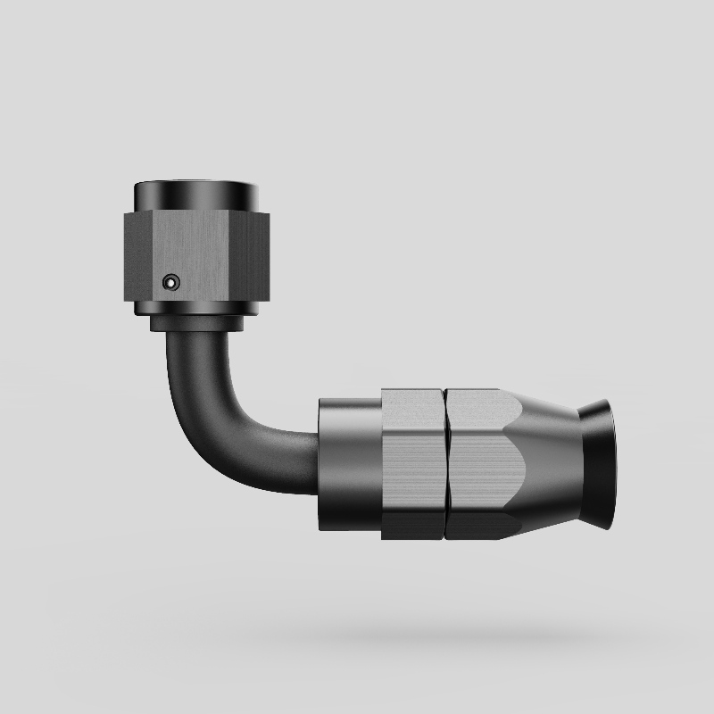 Tubo flessibile in alluminio ptfE Termina tubo tubo di olio in combustibile End -tubo di 90 gradi e raccordi an4 an6 an8 an10 an12