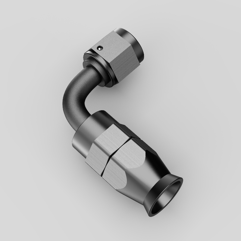 Tubo flessibile in alluminio ptfE Termina tubo tubo di olio in combustibile End -tubo di 90 gradi e raccordi an4 an6 an8 an10 an12