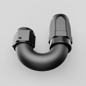 Alluminio a 180 gradi One pezzo Fine Frow Flow Fine AN4 AN6 AN8 AN10 AN12 Raccordi