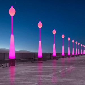 Giardino da giardino all\'aperto Light Street con palo, colore RGB da 60 W cambia bellissimo lampada da strada impermeabile per giardino, patio, parco, scuola, prato, villa, illuminazione da strada e decorazioni