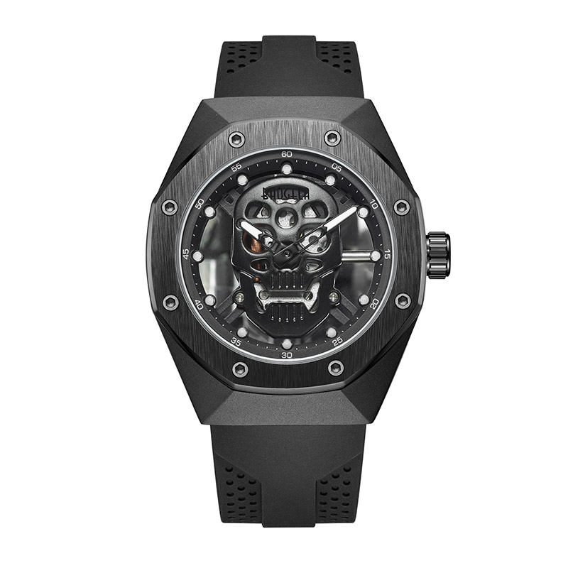 Baogela Skeleton Orologi uomini che svuotano Waterproof Owull Skull Dial Sports Watch Sports Man Relogios Masculino 1902