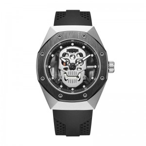 Baogela Skeleton Orologi uomini che svuotano Waterproof Owull Skull Dial Sports Watch Sports Man Relogios Masculino 1902