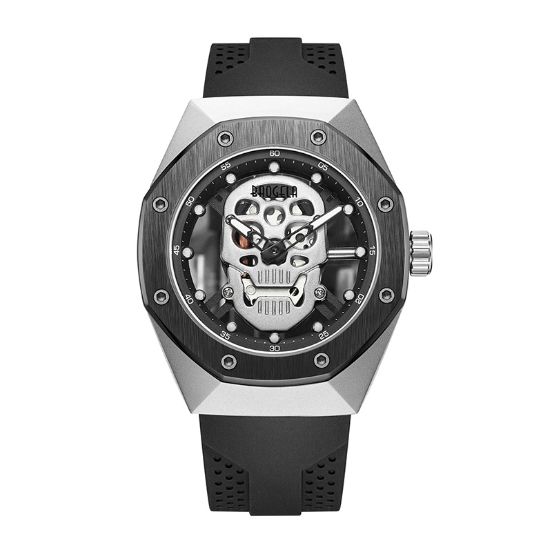 Baogela Skeleton Orologi uomini che svuotano Waterproof Owull Skull Dial Sports Watch Sports Man Relogios Masculino 1902