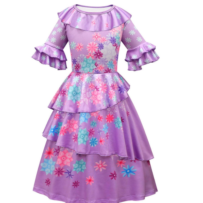 Film TV Cosplay Girls Short Short Flower Ruffles Princess Party Dress Abito Costumi
