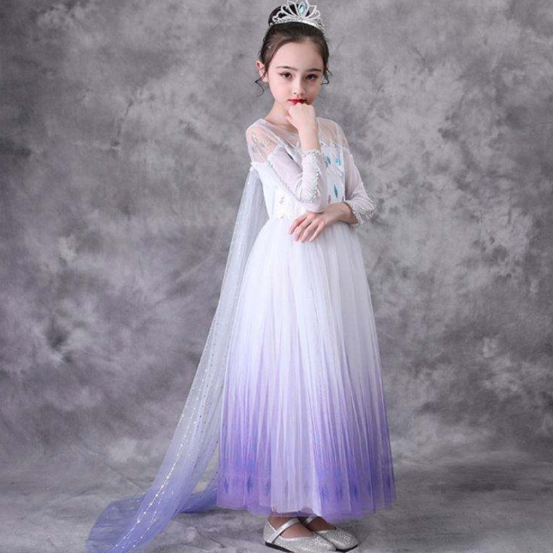 COS110 Girls Dresses Princess Cosplay Elsa Dress Halloween Abbigliamento Fancy TV&Movie Costume Kids