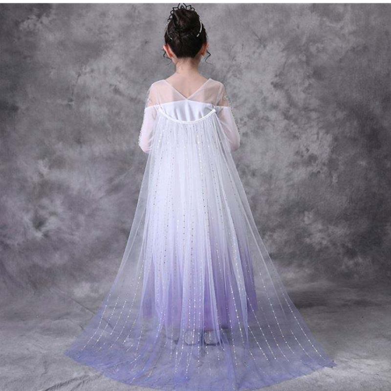 COS110 Girls Dresses Princess Cosplay Elsa Dress Halloween Abbigliamento Fancy TV&Movie Costume Kids