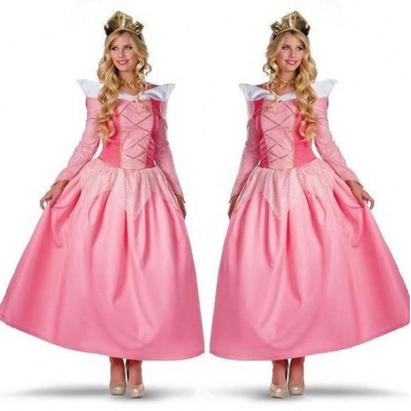 consentire il ruolo cosplay classico principessa bianco di bellezza aurora costume da donna abito principessa szac-007