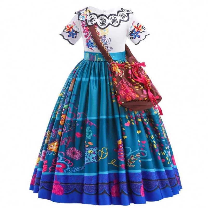 Costume da cosplay baige abito da principessa di Halloween ENCANTO MIRABEL GIRL Abito da festa con borsa gratuita