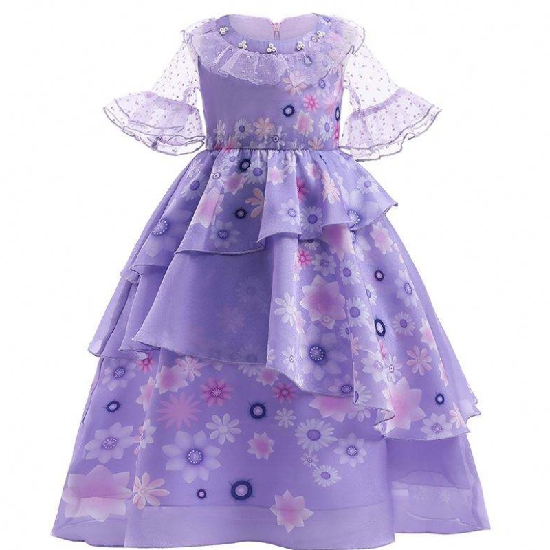 BAIGE cosplay Isabella Purple Anime ENCANTO Abito Carnival Party Princess Costume for Girls