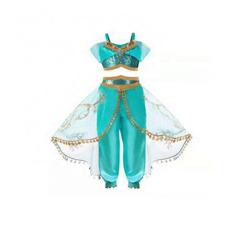 Nuovo prodotto TV&movie jasmine abito principessa Aladdin Magic Lamp Princess Costume Bilni Dresses Girl Party