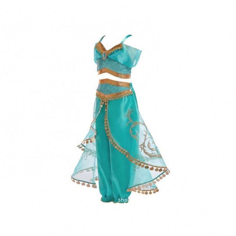 Nuovo prodotto TV&movie jasmine abito principessa Aladdin Magic Lamp Princess Costume Bilni Dresses Girl Party