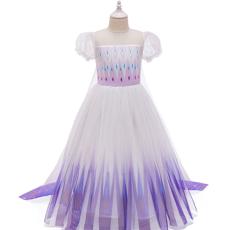 Nuova principessa Anna Elsa 2 vestito per bambini abiti blu di compleanno