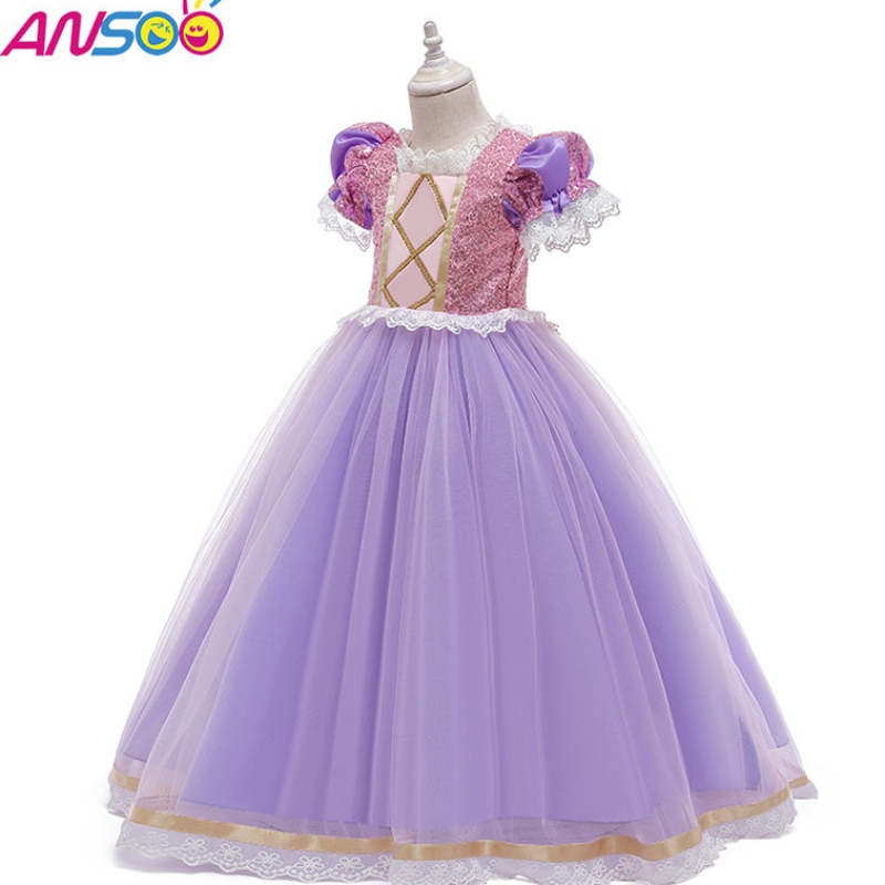 Ansoo Kids Birthday Party Dresses Halloween Pasqua Carnival Cosplay Princess Sofia Rapunzel Dress Up Girls Costume