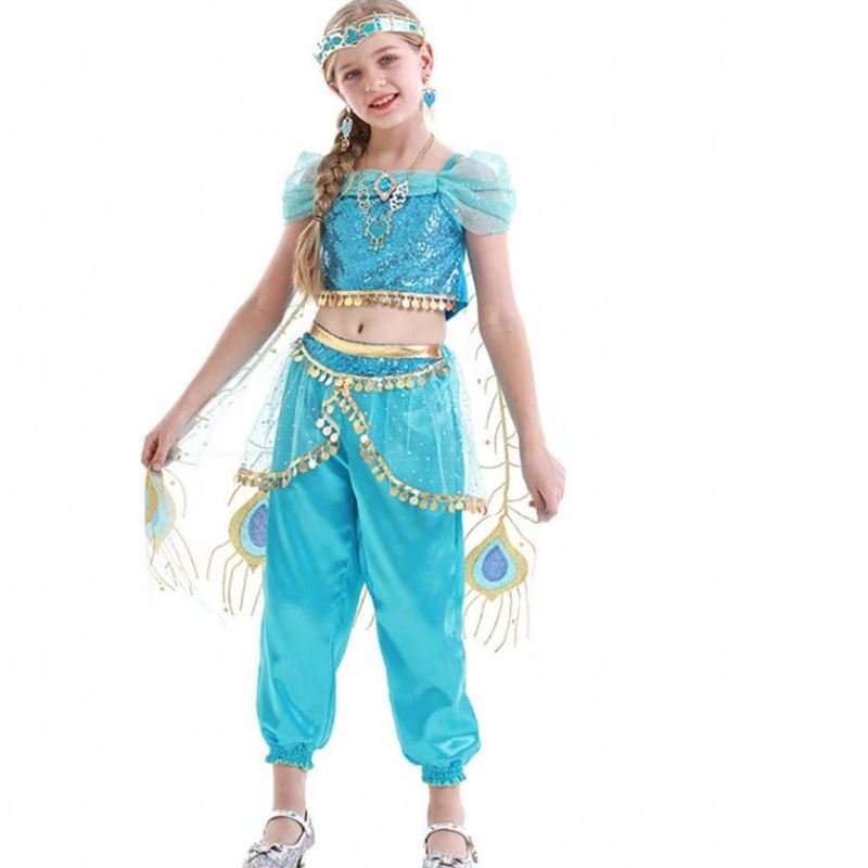 Anime Aladdin e il costume da cosplay aladdin Magic Aladdin Princess Jasmine Belly Dancecer Costume per Girl Hcal-001