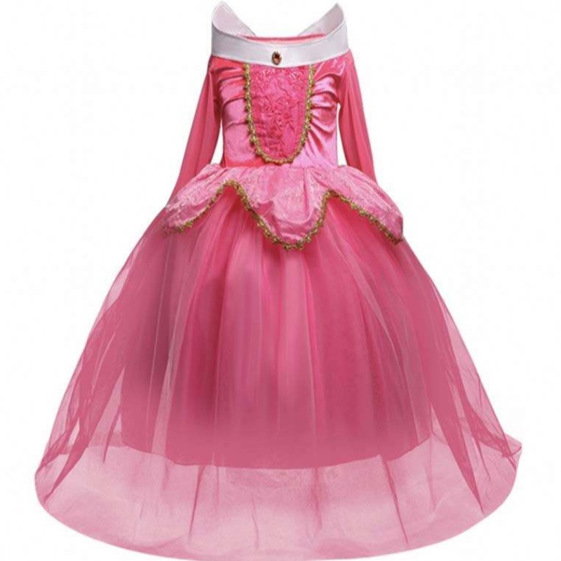 Halloween Costume Bambini Sleeping Beauty Princess Party Girls Dress 2-10 anni Abito Princess Aurora HCSP-002
