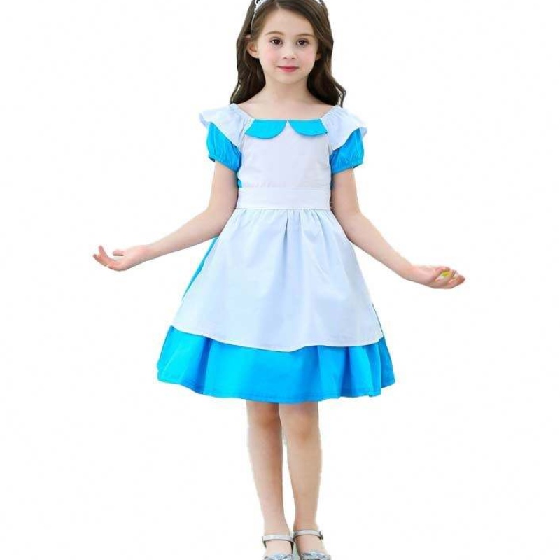 Kids costumi abbigliamento Biancaneve Alice Infant 100% Cotton 2-6 year Baby Girl Dress Dress Kids Girl Princess Dresses DGHC-029