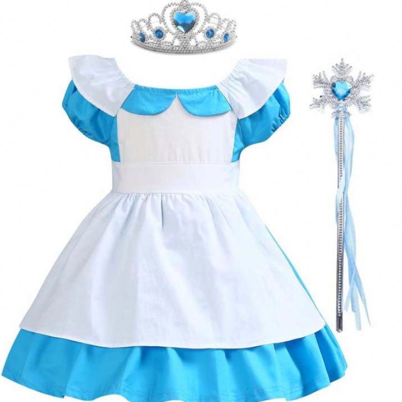 Kids costumi abbigliamento Biancaneve Alice Infant 100% Cotton 2-6 year Baby Girl Dress Dress Kids Girl Princess Dresses DGHC-029