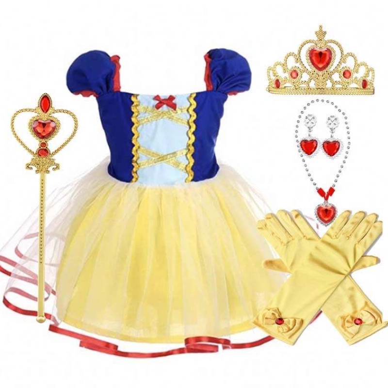 2022 Baby Little Bathdler Girls Principessa Biancaneve Halloween Costumes Girls Dress HCSW-003